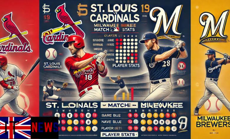 st. louis cardinals vs milwaukee brewers match player stats